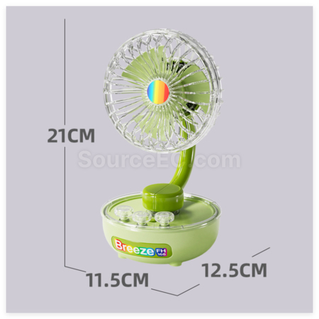 禮品訂造透明桌面充電便攜風扇紀念品