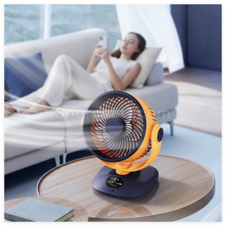 禮品訂造便攜LED數顯搖頭循環風扇紀念品