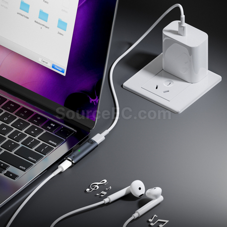 禮品訂造Type-C二合一耳機充電擴充器紀念品