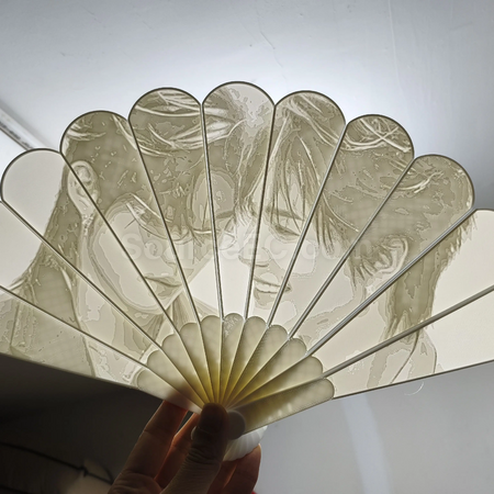 禮品訂造透光浮雕扇可訂製圖片紀念品