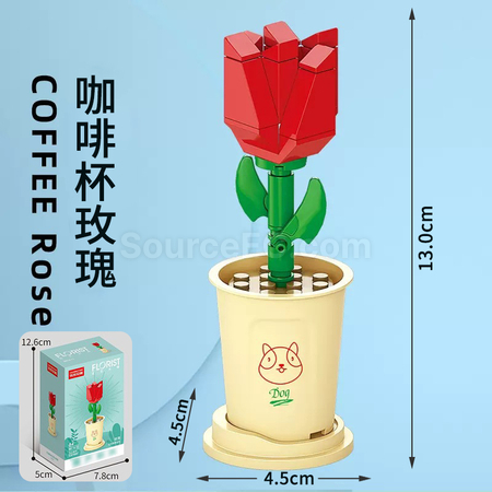 禮品訂造咖啡杯植物系列積木-12星座系列紀念品