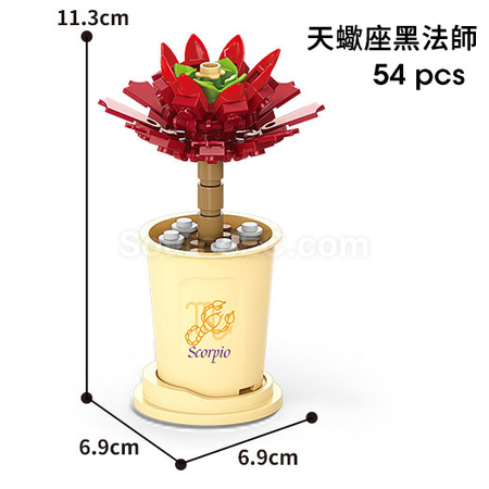 禮品訂造咖啡杯植物系列積木-12星座多肉植物系列紀念品