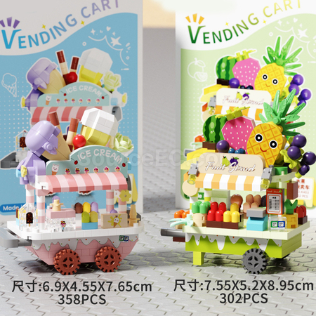 禮品訂造街邊美食小車街景積木紀念品