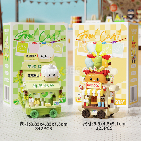禮品訂造街邊美食小車街景積木紀念品
