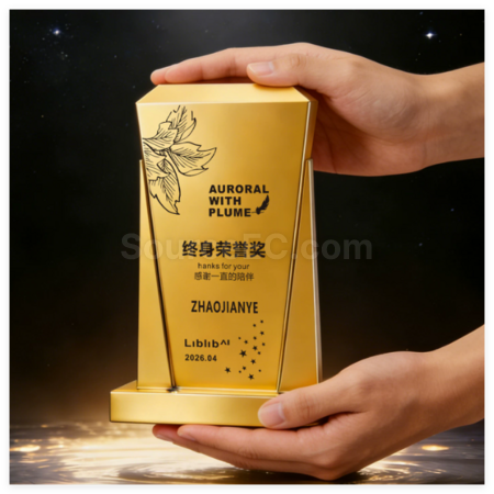 禮品訂造創意金屬質感獎杯紀念品