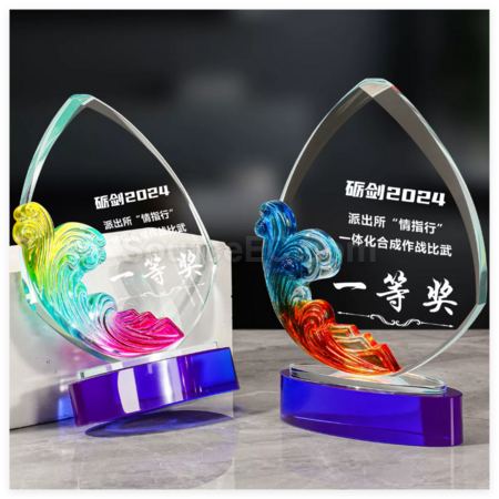 禮品訂造琉璃水晶獎座紀念品