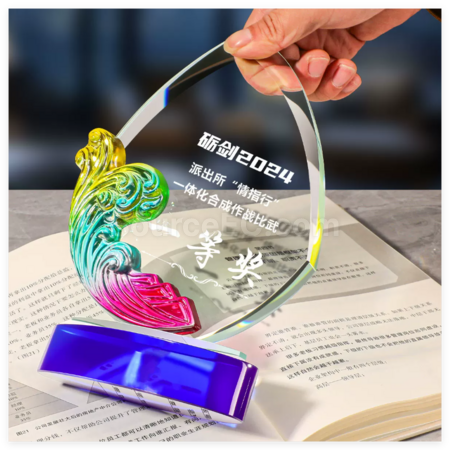 禮品訂造琉璃水晶獎座紀念品