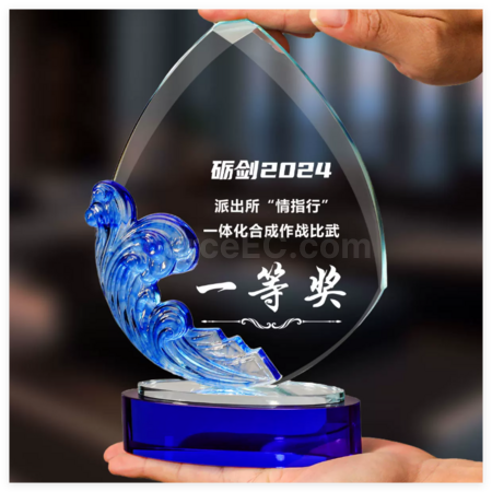 禮品訂造琉璃水晶獎座紀念品