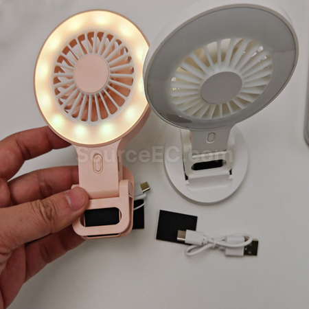 禮品訂造迷你風扇補光燈可夾可立紀念品