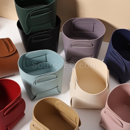 禮品訂造玄關鑰匙皮革PU收納盤儲物籃紀念品