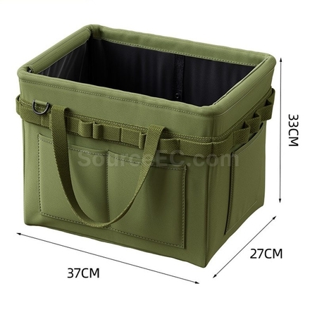 禮品訂造加厚牛津布可摺疊帶側袋工具收納袋紀念品