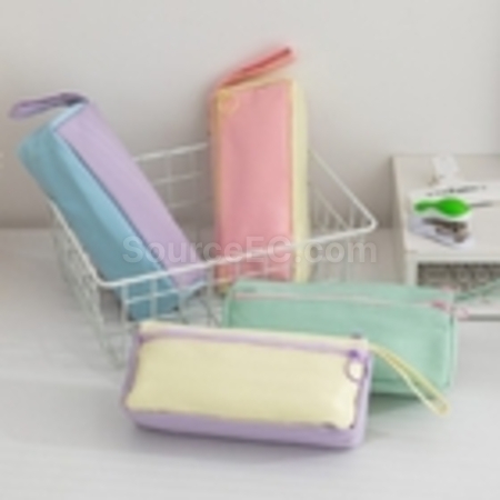 禮品訂造拼色學生文具筆袋紀念品