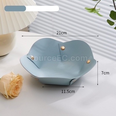 禮品訂造花朵形狀PU皮革摺疊收納盤紀念品
