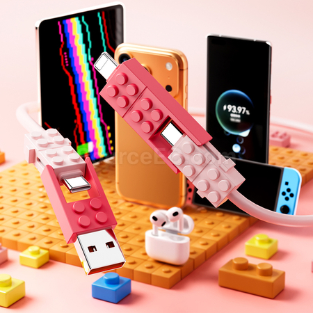 禮品訂造積木四合一充電線紀念品