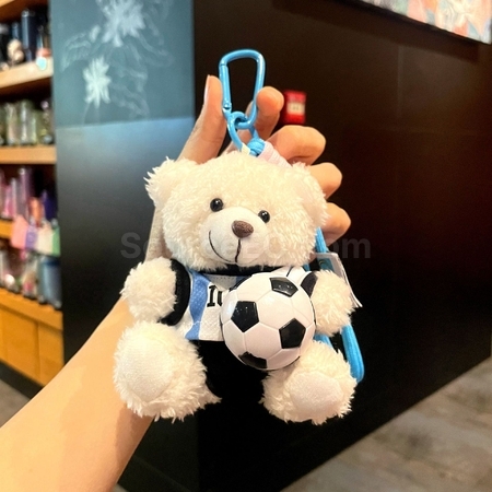 禮品訂造足球小熊掛件鑰匙圈紀念品