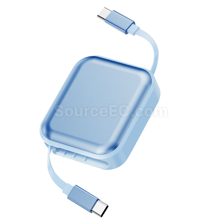 禮品訂造240W雙Type-C伸縮傳輸充電線紀念品