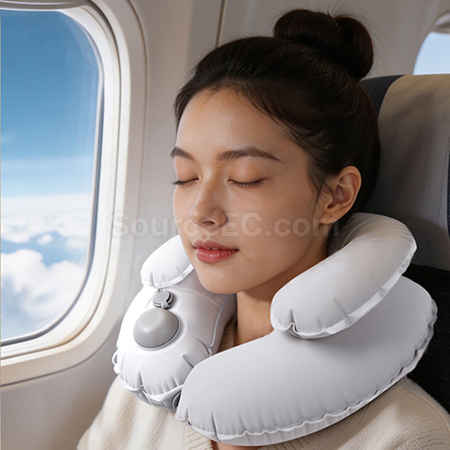 禮品訂造雙層充氣U型枕紀念品