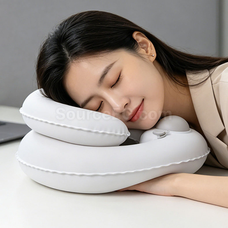 禮品訂造雙層充氣U型枕紀念品