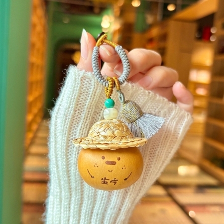 禮品訂造天然葫蘆掛件鑰匙圈紀念品