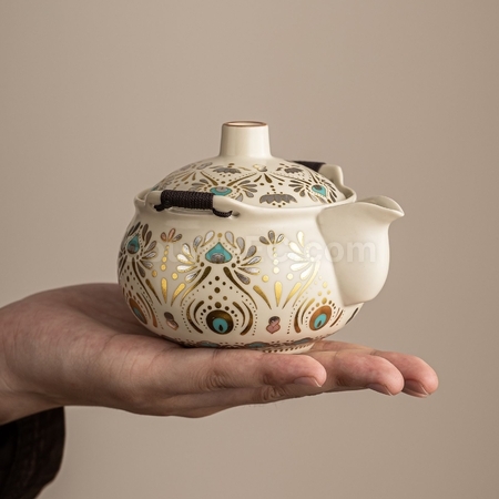 禮品訂造敦煌風翎陶瓷旅行茶具套裝紀念品