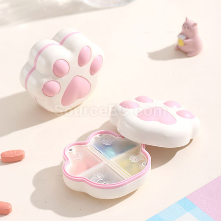 禮品訂造貓爪一週7天八格藥盒紀念品