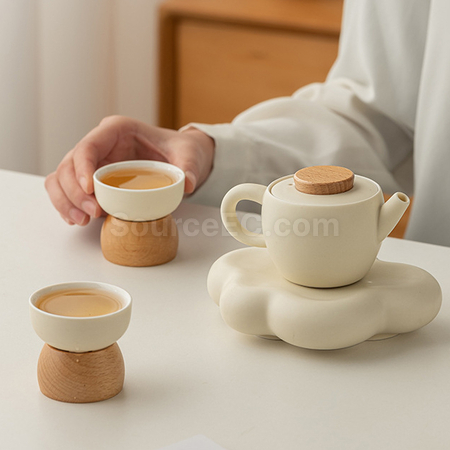 禮品訂造奶油風功夫茶具禮盒組紀念品