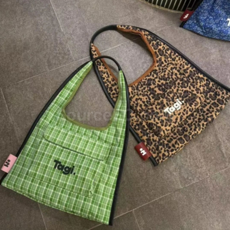 禮品訂造大容量多色格紋單肩手拎斜挎袋紀念品