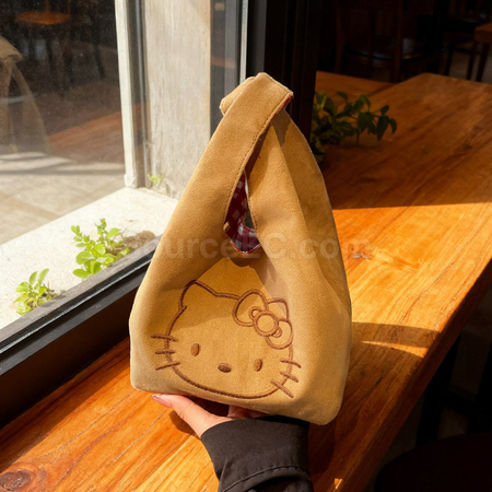 禮品訂造麂皮拼復古紅格子手提包紀念品