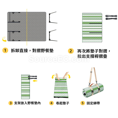 禮品訂造可拆式靠背戶外野餐墊紀念品