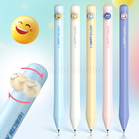 禮品訂造笑臉旋轉解壓筆紀念品