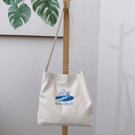 禮品訂造小清新文藝風斜背帆布袋紀念品