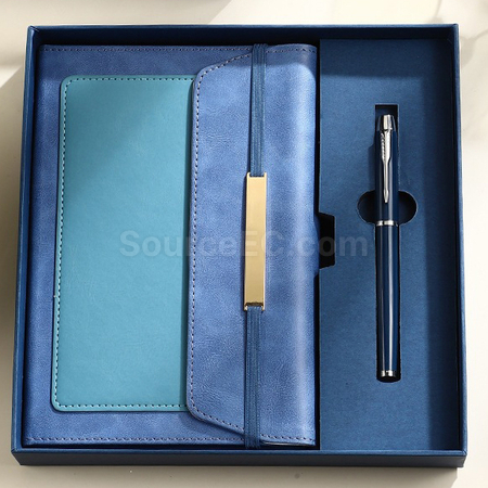 禮品訂造A5綁帶筆記本套裝紀念品