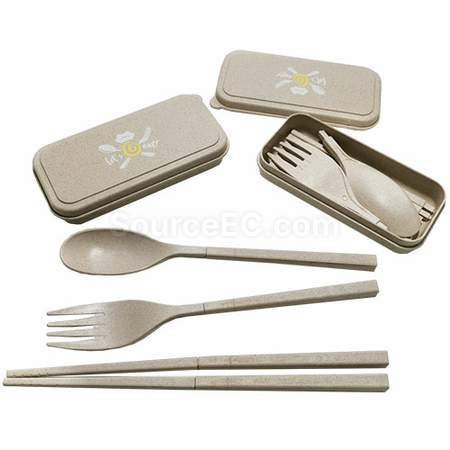 便攜可重用餐具 | 筷子套裝 | 環保餐具套裝 | 環保棉袋木製餐具套裝 | 不銹鋼環保餐具