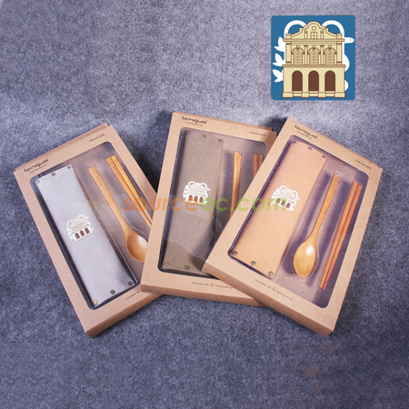 便攜可重用餐具 | 筷子套裝 | 環保餐具套裝 | 環保棉袋木製餐具套裝 | 不銹鋼環保餐具
