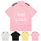 禮品訂造條紋拉鍊翻領polo衫紀念品