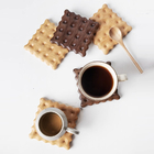 禮品訂造實木餅乾隔熱杯墊紀念品